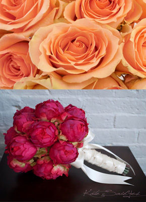 A Bouquet of Wedding Flowers Color MixPalette